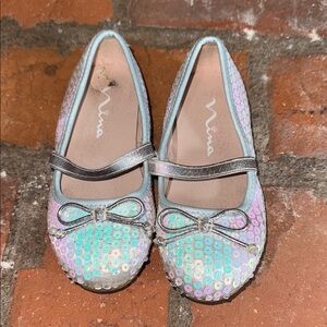 Nina Kids' Silver and Pastel Sequin Dress Shoes